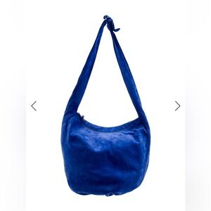 Authentic Bottega Veneta cobalt blue suede crossbody bag vintage #440/BB